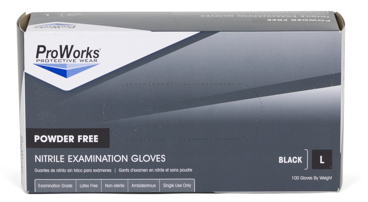 Industrial Black Nitrile Glove - Box/100 Gloves