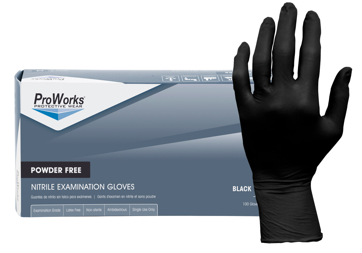 Industrial Black Nitrile Glove - Box/100 Gloves