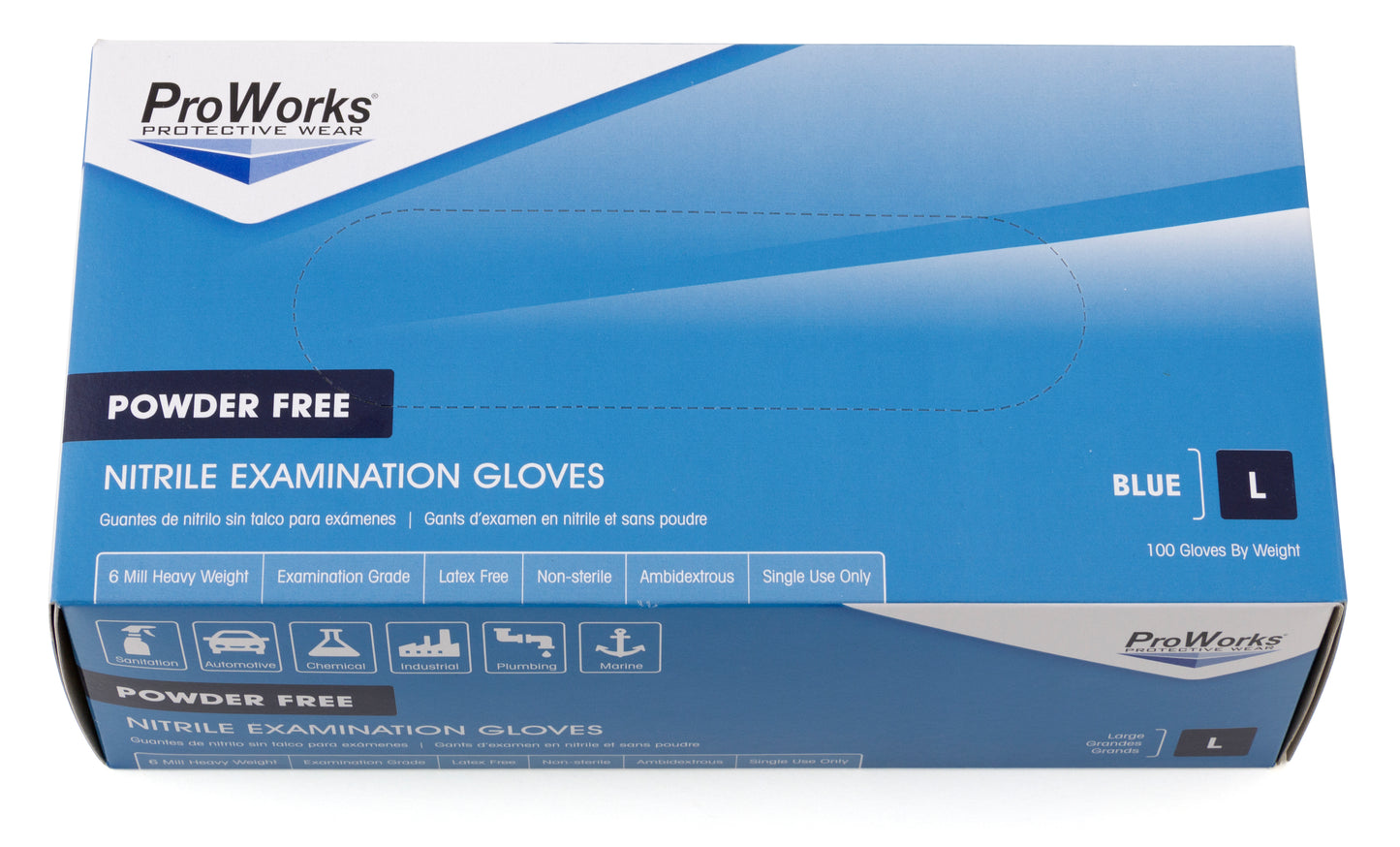 Blue Nitrile Glove (7mil) - Box/100 Gloves