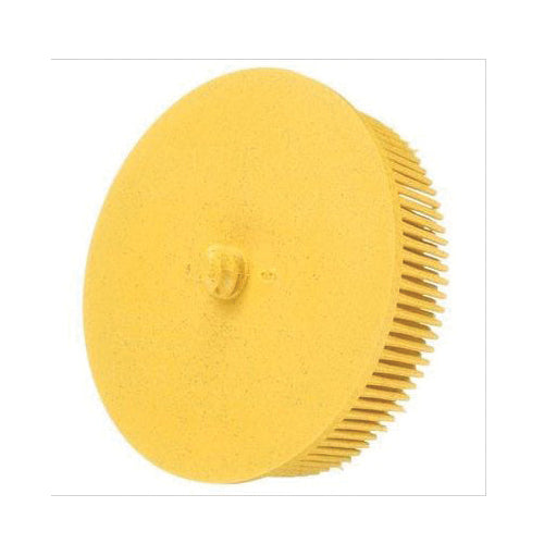 3M 3" Roloc Medium Bristle Disc Yellow - 0.62 In Arbor, P80 Grit