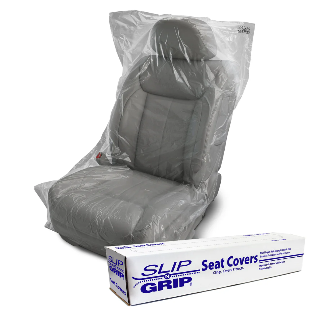 Poly Hooded Seat Covers, 32" x 52", 0.5mil (Roll of 500)