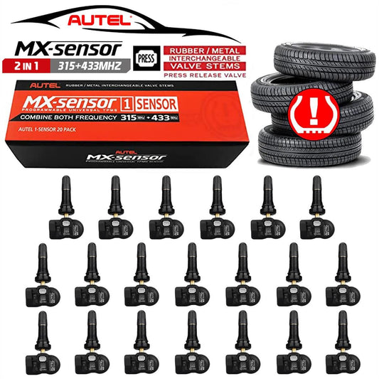 Autel TPMS 1-Sensor (20ct), Individually Bagged with Rubber Press-in Valve